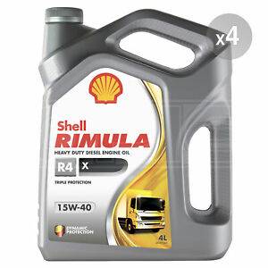 Shell Rimula R4 X | 15W-40 Heavy Duty Diesel Engine Oil - 4L
