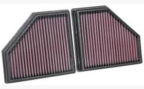 K&N | High-Flow Replacement Engine Air Filters (Pair - 2 Pcs) for BMW Models - (2016-2019)