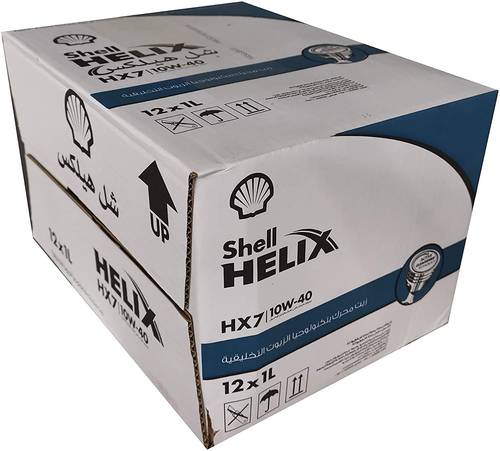 شل | هيلكس كرتون زيت محرك HX7  10W-40 -(12 لتر)