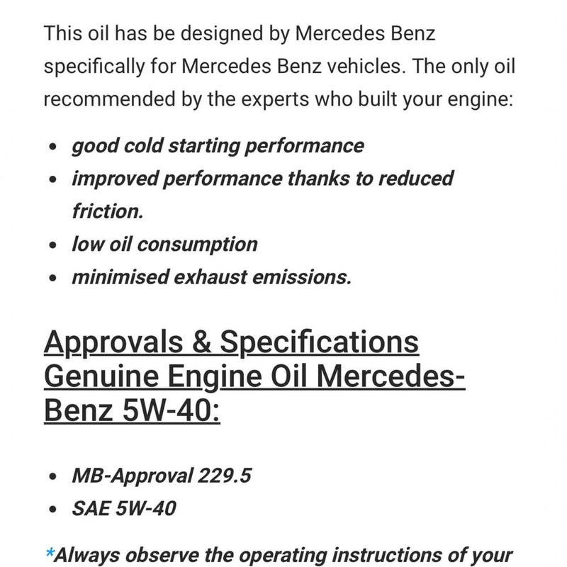Mercedes-Benz | Genuine Engine Oil 5W-40 MB 229.5 - 5L
