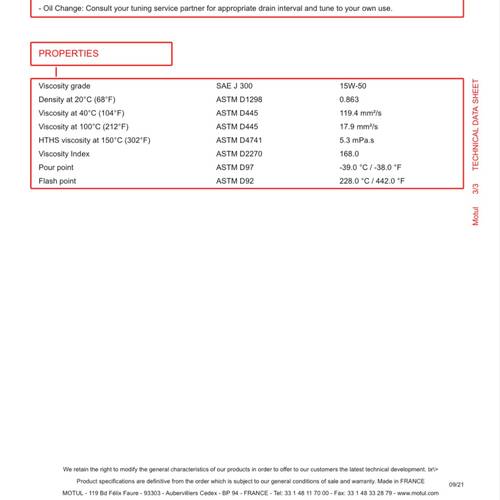 موتول | زيت محرك 300V كومبيتيشن تخليقي بالكامل 15W50 للسباقات – سعة 2 لتر