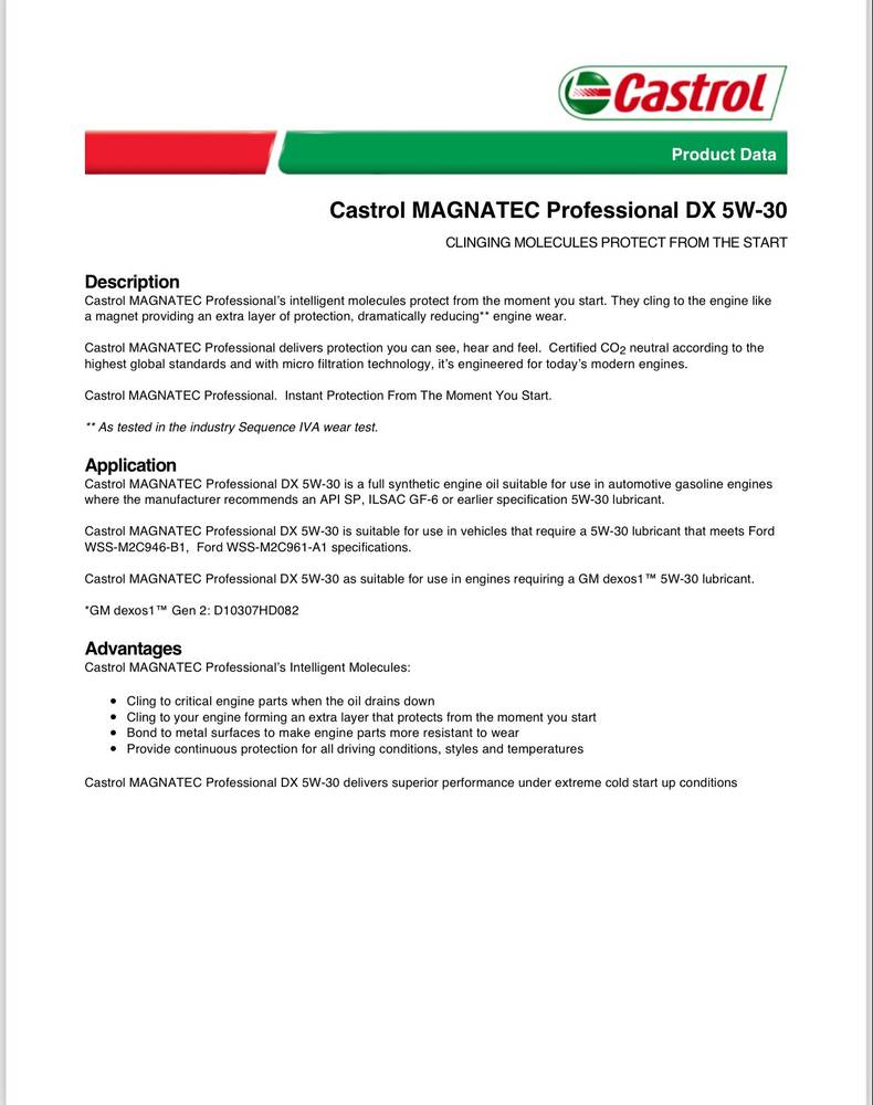 Castrol | MAGNATEC 5W-30 Full Synthetic Motor Oil – 1L