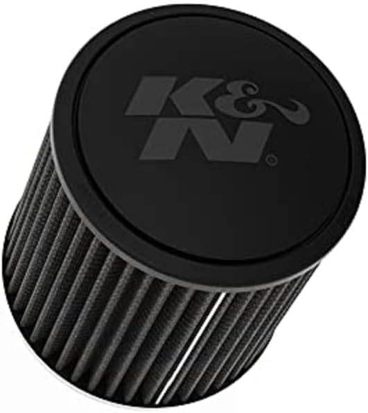 K&N | Universal Clamp-On Air Filter 3 Inch Dry - High Performance Washable Black Filter