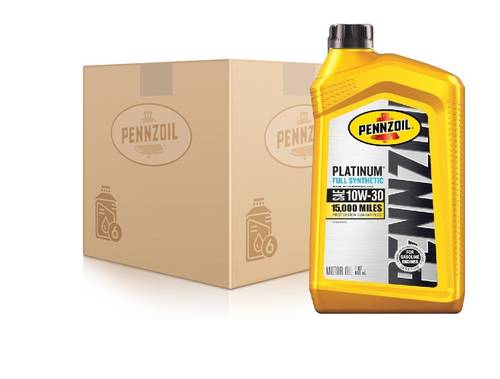 Pennzoil | Platinum 10W-30 Full Synthetic Motor Oil Case - 946ml (Pack of 12 Bottles)