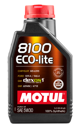 MOTUL | 8100 Eco-lite 5W-30 dexos1 Gen3 Full Synthetic Engine Oil - 1 Liter