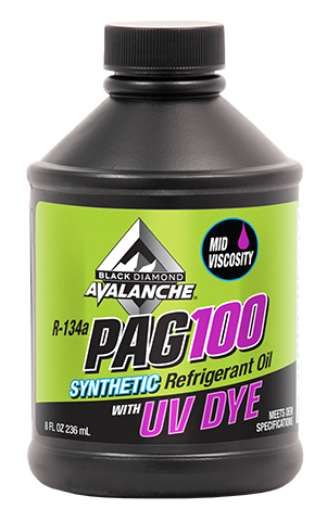 AVALANCHE REFRIGERANT OIL PAG100SYNTHETIC WITH UV DYE236ML