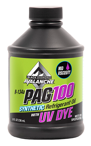 AVALANCHE REFRIGERANT OIL PAG100SYNTHETIC WITH UV DYE236ML