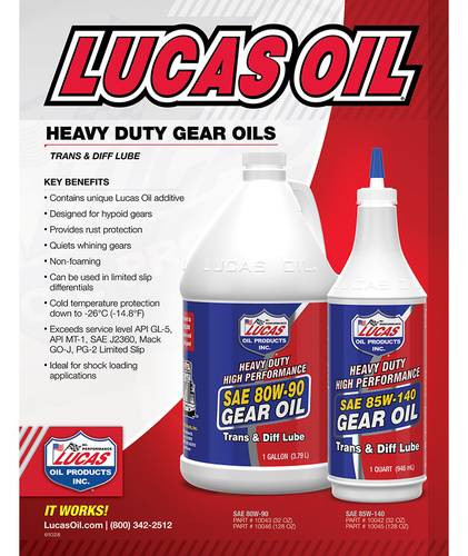 Lucas | SAE 80W-90 Synthetic Blend Gear & Difference Oil - 946ml