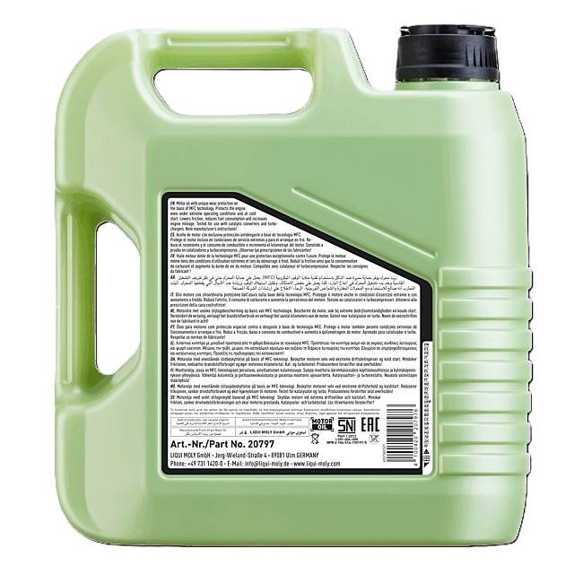 LIQUI MOLY ENGIN OIL 10W30 MOLYGEN NEW GENERATION 20797 4L