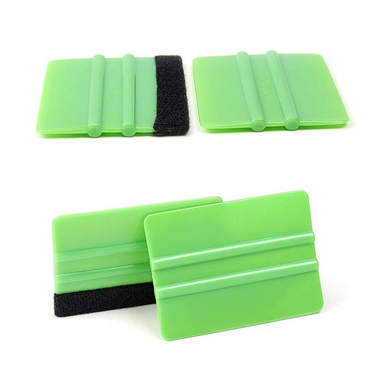 VOLT | GREEN SQUEEGEE CARD WITH FELT EDGE FOR PPF AND TINT INSTALLATION