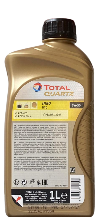 توتال كوارتز | زيت محرك تخليقي متطور 5W-30 C3 - عبوة 1 لتر