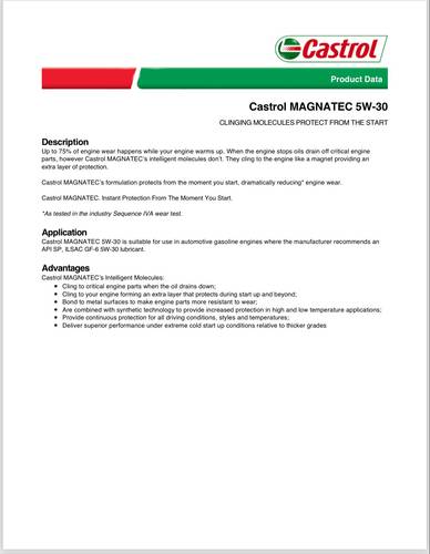 Castrol | MAGNATEC 5W-30 Motor Oil 5L