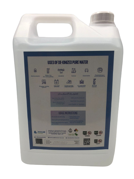 إيكو كير مياه نقية منزوعة الأيونات 5 لتر - ECOCARE DE-IONIZED PURE WATER 5L