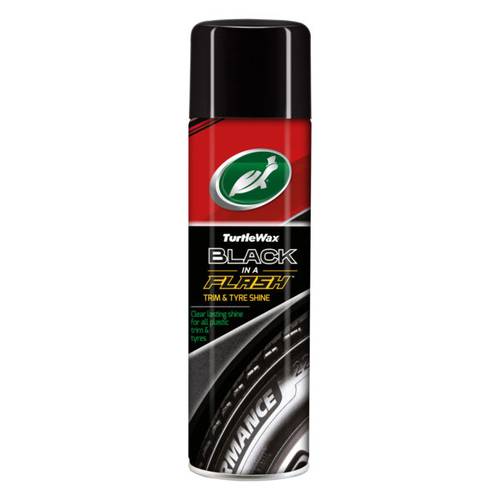 TURTLE WAX BLACK A FLASH TRIM&TYRE SHINE PLASTIC 500ML