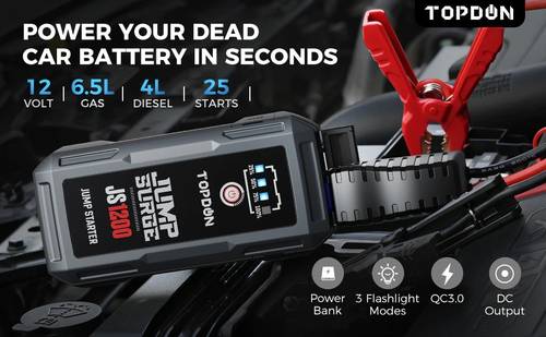 TOPDON JS1200 car booster jump starter 1200 jumpstarter 6 volt starter jump manufacturer