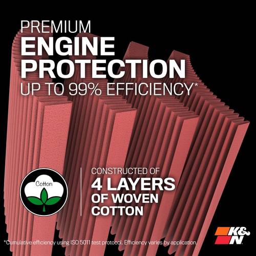 K&N | High-Flow Engine Air Filter Toyota Hilux 2.7L