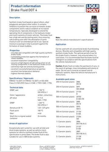 Liqui Moly | Synthetic Brake Fluid DOT 4