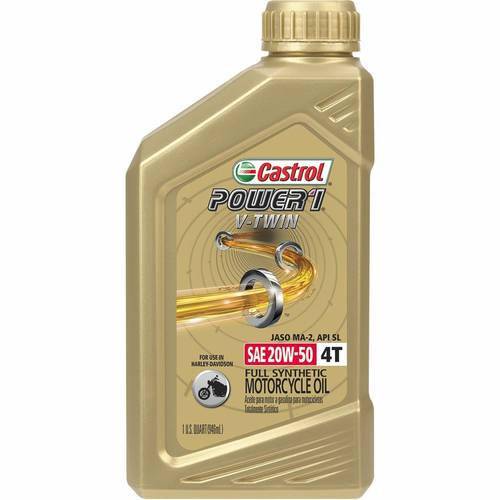 كاسترول | زيت باور 1 V-Twin 4t التخليقي بالكامل لدراجات20W-50 - السعة 946 مل