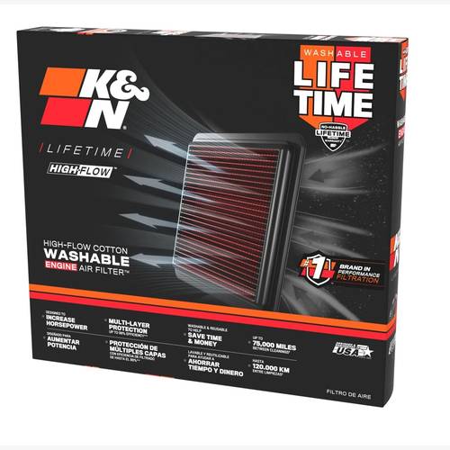 High-Flow K&N Air Filter –33-3080 