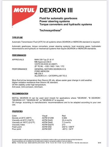 MOTUL | DEXRON III Automatic Transmission Fluid - 1L
