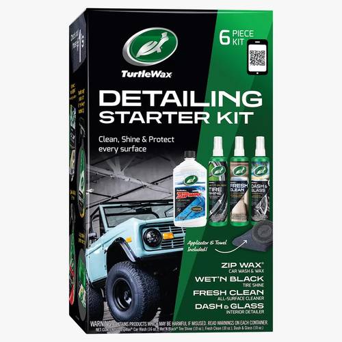 TURTLE WAX KIT DETAILING STARTER 6PIC / جموعة العناية الكاملة 6 قطع