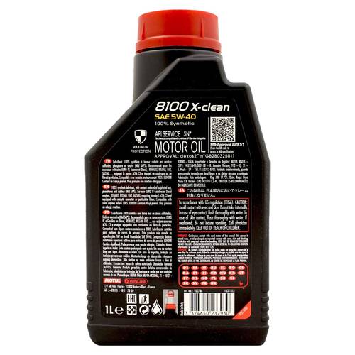 Motul | 8100 X-clean gen2 5W-40 Full Synthetic Motor Oil - 1L.