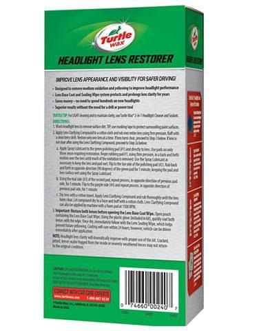 TURTLE WAX HEADLIGHT LENS RESTORER