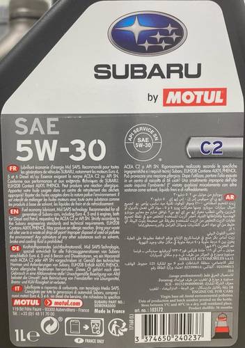 MOTUL SUBARU | 5W-30 C2 Advanced Synthetic Engine Oil - 1L