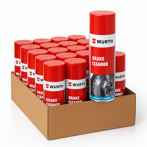 WURTH | Brake Cleaner High Performance - Carton of 24 Cans (500ml Each)