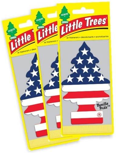 Car-Freshner Little Trees Vanilla Pride USA  - 1pc