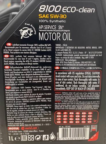 Motul | 8100 X-clean EFE Motor Oil 5W-30 Extra Fuel Economy - 1L