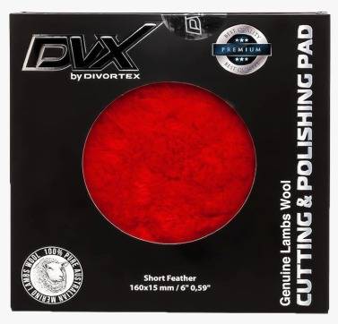 DVX LAMB WOOL HEAVY CUTTING PAD PRIME RED