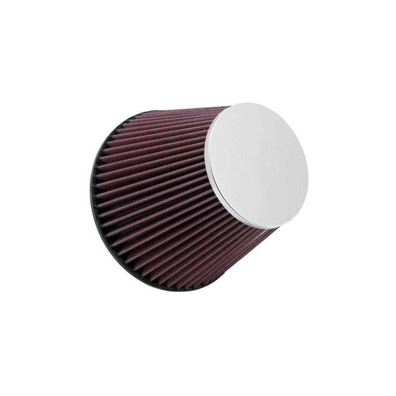 K&N | Universal Clamp-On Air Filter 6 Inch Short Tapered Chrome Top - High Performance Washable Filter