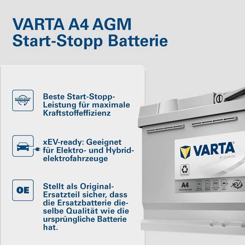 VARTA battery AGM AH105/فارتا بطارية الماني