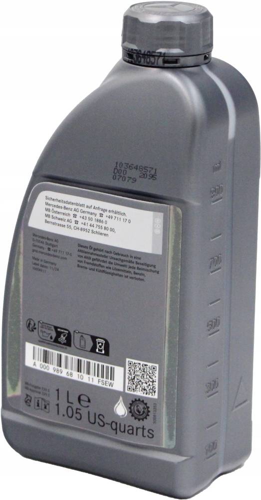 Mercedes-Benz Genuine 5W-40 Full Synthetic Motor Oil - 1L