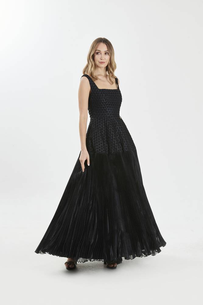 Black check lace