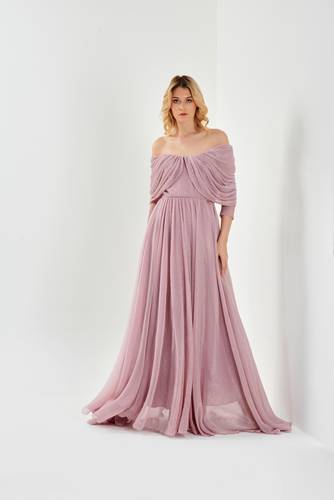 Wide lamé dress