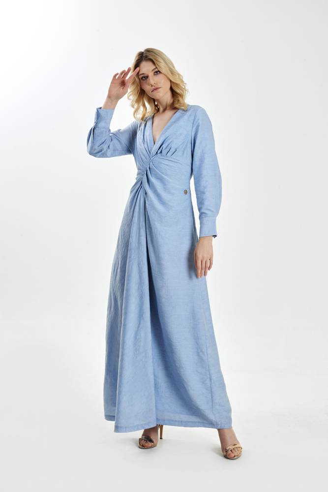 Long wrap dress