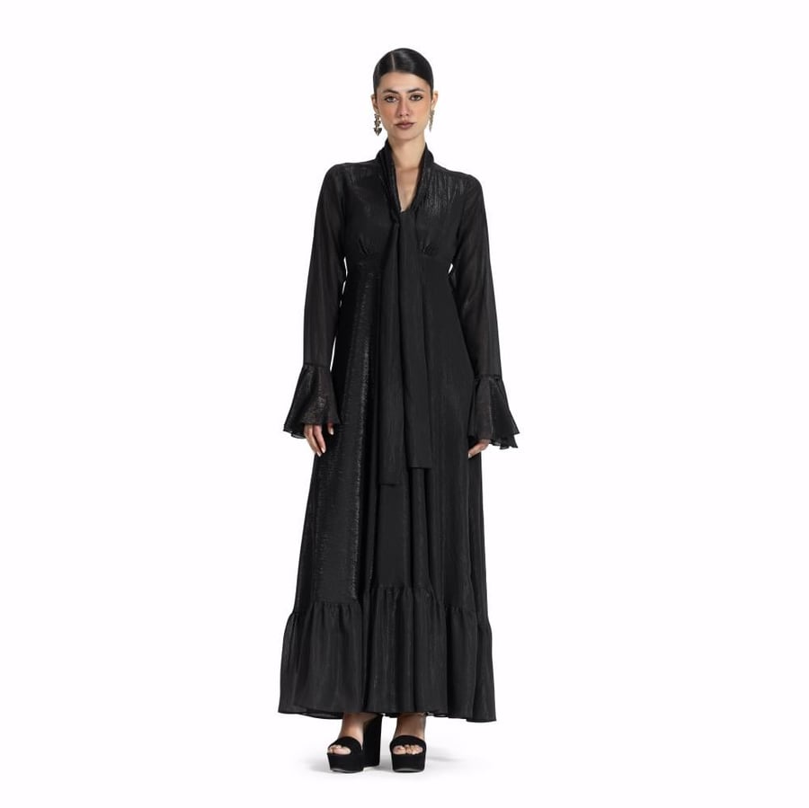 Maison Ein Shimmer Chiffon Lined Maxi Dress