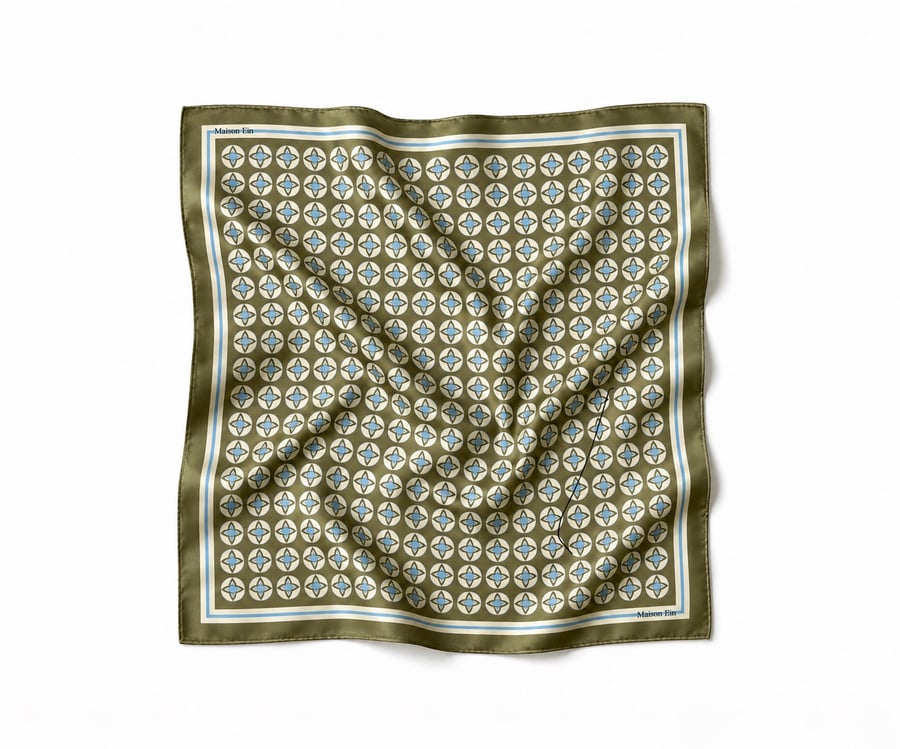 SIGNATURE SILK SCARF –OLV