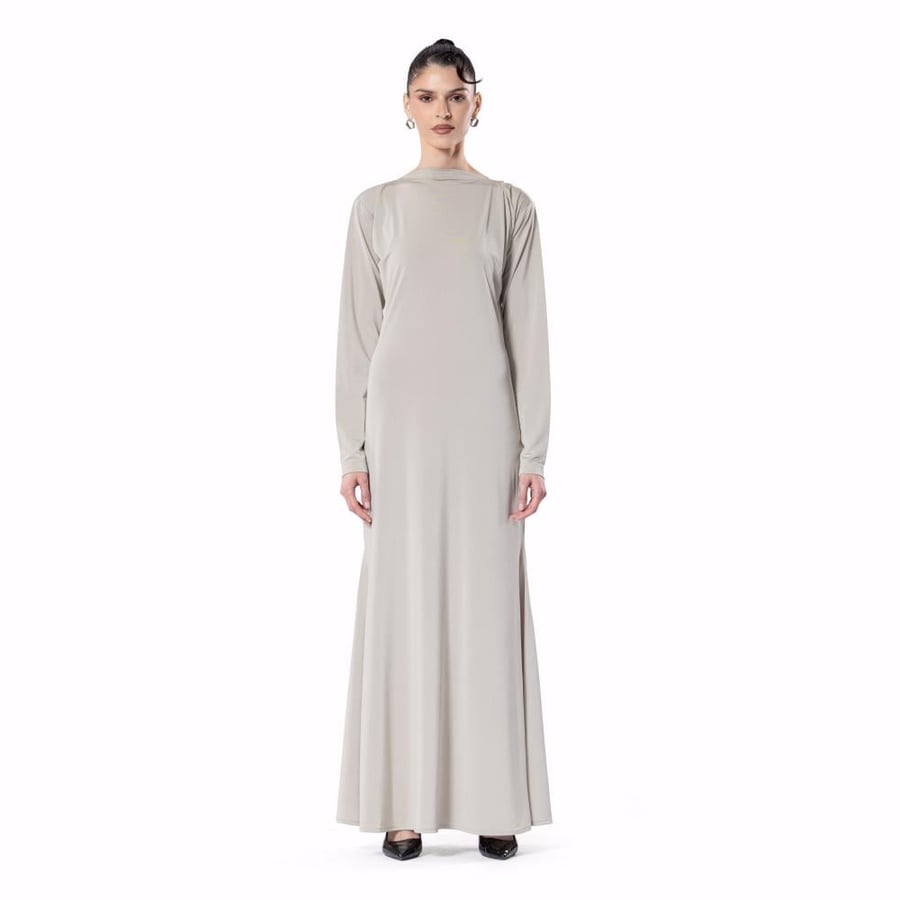 Soft Shoulder Pleats – BEIGE