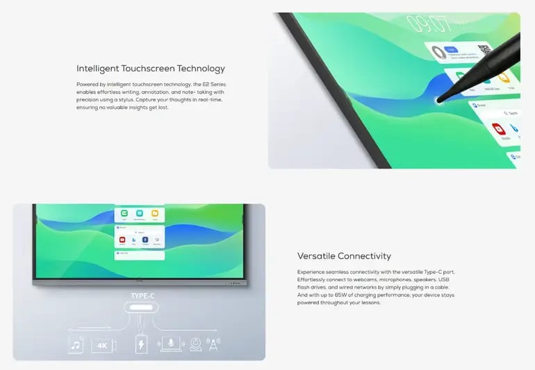 شاشة تفاعلية MAXHUB E6521 مقاس 65 بوصة