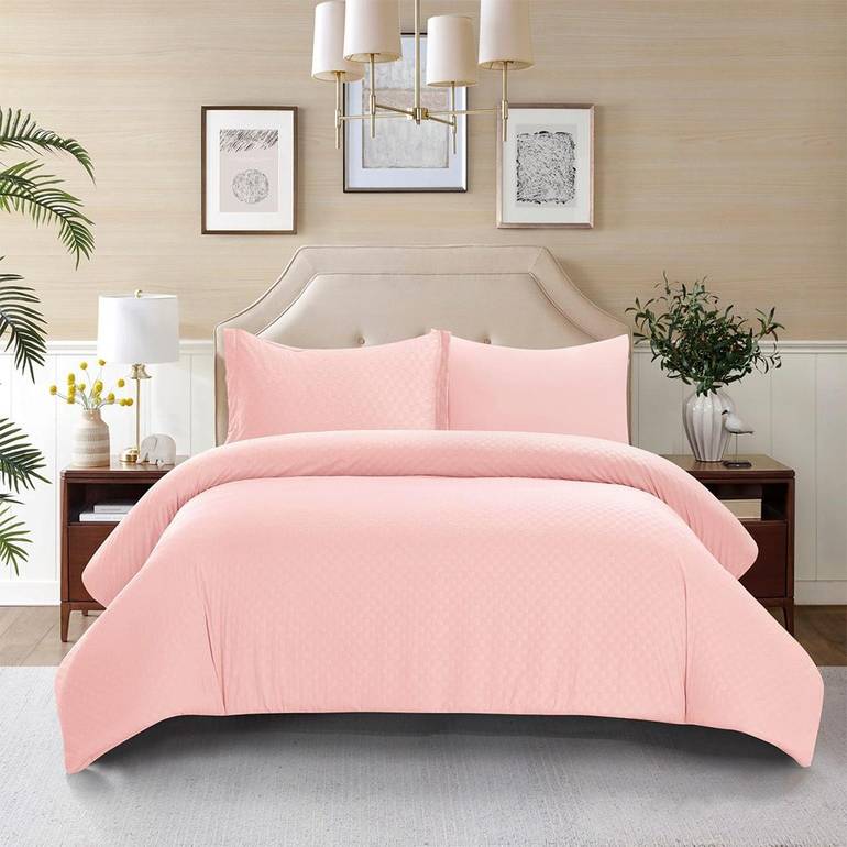 لحاف BO Comfort  مفرد 4 قطع بينك