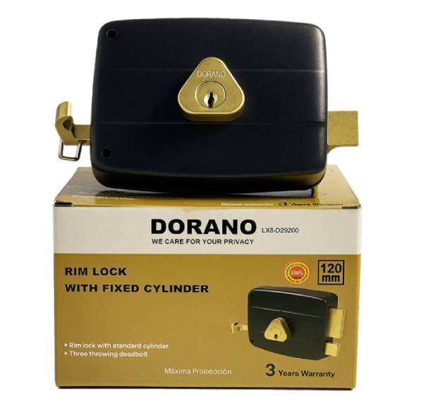 Durano Iron Door Lock 120 mm Fixed Cylinder