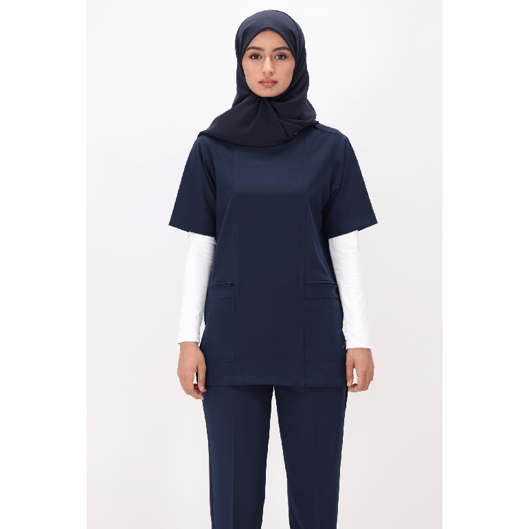 قطعة علوية كحلي (Scrub Top)