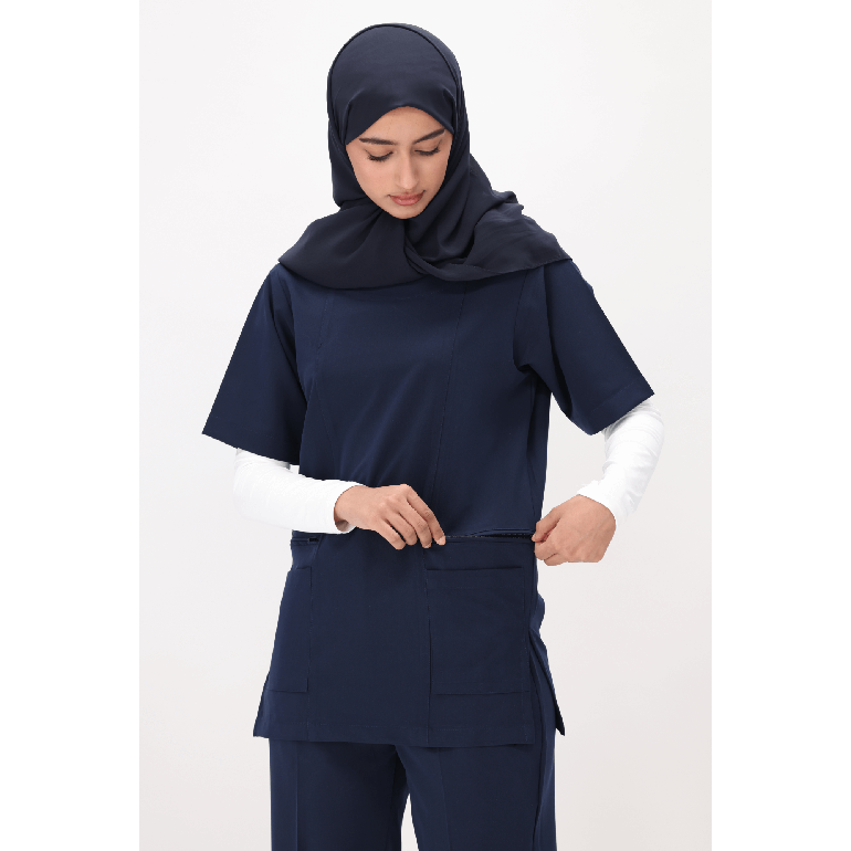 قطعة علوية كحلي (Scrub Top)