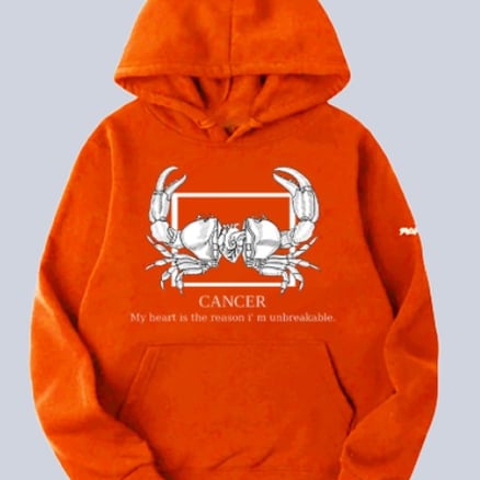  هودي السرطان أورانج- CANCER HOODIE
