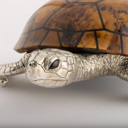 Large Sea Turtle Tiger Color Shell Box_image_0