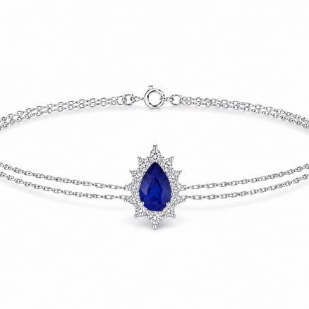 اسواره فضه 925 دبل ازرق