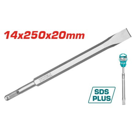 ازميل تكسير 14X250X20mm SDSPLUS عريض توتال TAC15121411